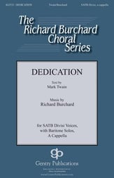 Dedication SATB choral sheet music cover